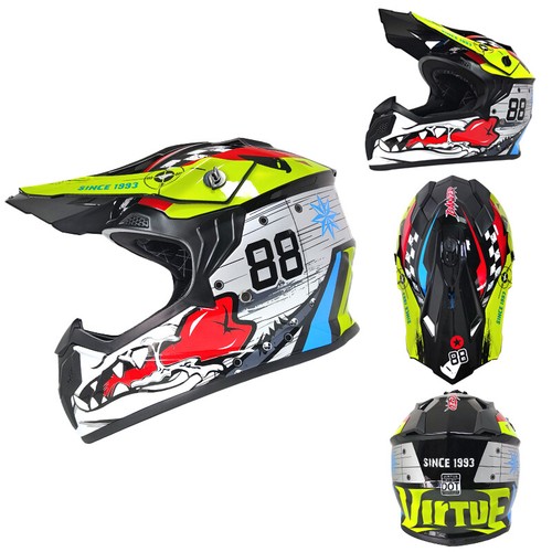 Casco omologato mini moto - casco,