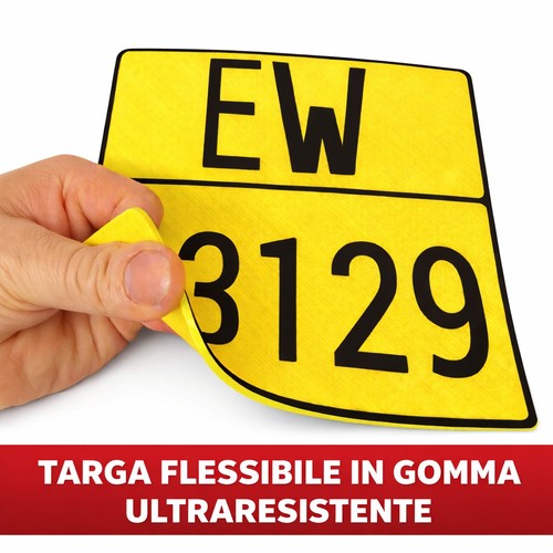 Targa sostitutiva flessibile - targa,